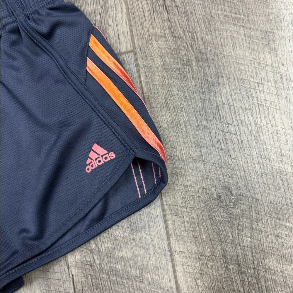 adidas Navy Running Shorts with Pink &‎ Orange Accents
